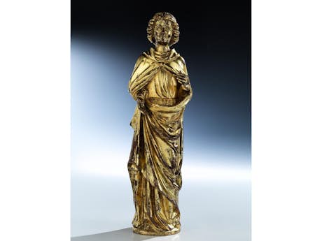 Vergoldete Bronzefigur einer Engelsgestalt